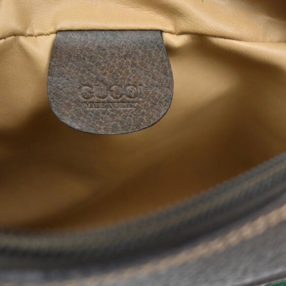 GUCCI Logo Sherry GG pattem Shoulder Bag PVC Leather Brown GHW Italy 34KB464 - Picture 14 of 16